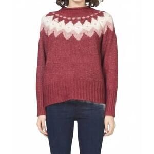 NEW DEAR JOHN DENIM ashlynn sweater in cherry